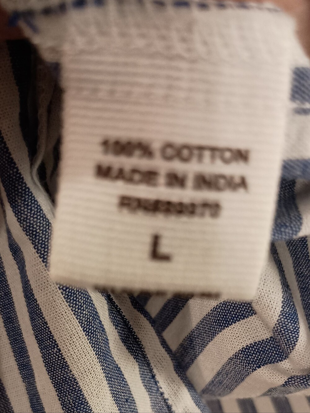 Eden & Olivia Navy and White Striped Button-Down Shirt - Picture 5 of 16